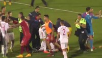 Incident durant le match Serbie - Albanie