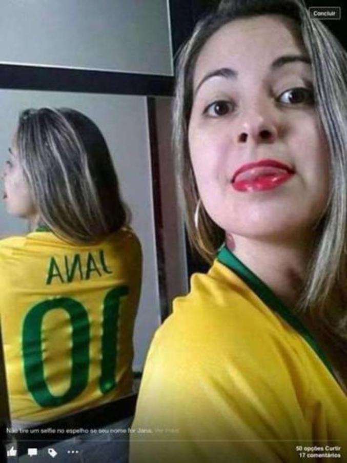 Ou l'art du selfie
Ou cette brésilienne annonce qu'elle est un brésilien