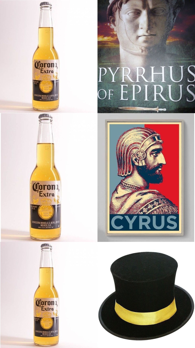 Coronapyrrhus, coronacyrus, coronagibus, etc.