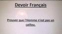 Devoir de français...