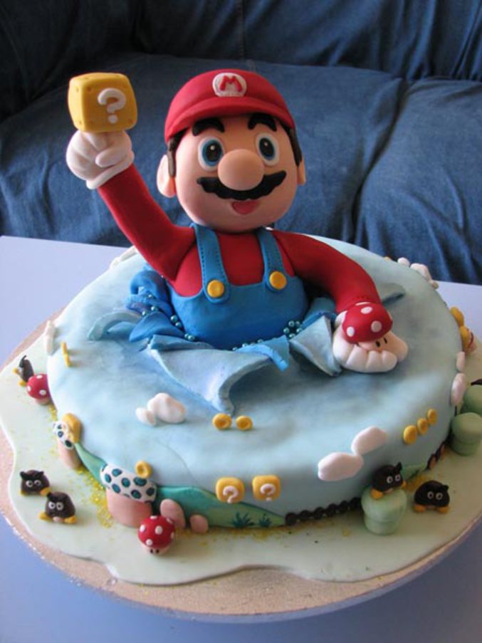 Un gâteau Mario.