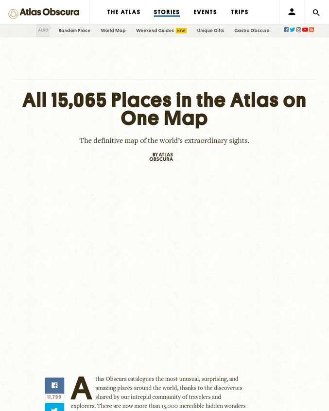 La carte définitive des curiosités extraordinaires du monde. 15 065 endroits extraordinaires.