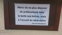 Amener son prélèvement au labo ...