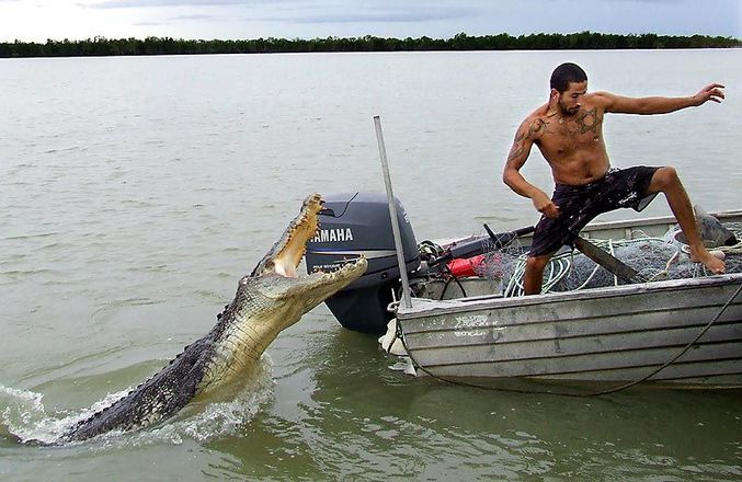 Un homme a une mauvaise surprise lors d'un petit tour en bateau.