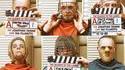 1991, essais de différents masques par Anthony Hopkins pour "Le silence des agneaux"
