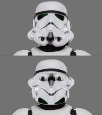 Mets le masque d'un stormtrooper à l'envers...
