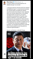 Diabète,Première mondiale?
