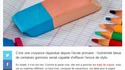 Le bout bleu de la gomme