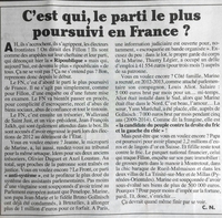 Canard enchainé : C'est qui, le parti le plus poursuivi en France ?