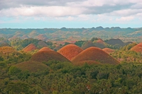Chocolate Hills sur l'île de Bohol, aux Philippines