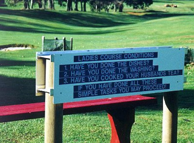 Pour qu'une femme puisse jouer au golf...