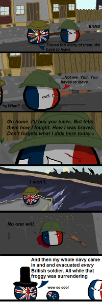 Polandball célèbre la bataille de Dunkerque, terminée le 4 juin 1940