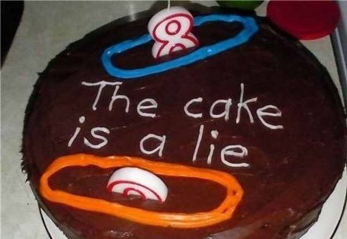 Un gâteau Portal.