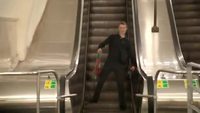 Photo sur l'escalator