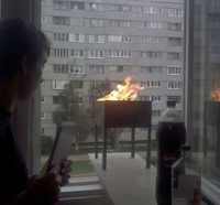 Un petit barbeuc sur la terrasse