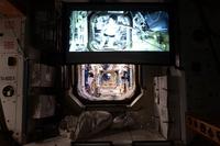 Petite soirée film dans la station spatiale internationale