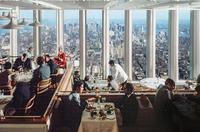 1976; le restaurant au 107ème étage de la tour Nord du World Trade Center