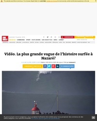 Peut-être la plus grande vague jamais surfée par Hugo Vau