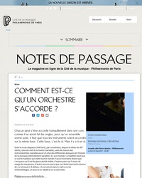 Comment un orchestre philharmonique s'accorde-t-il ?
