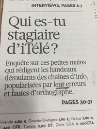 Qui es-tu stagiaire de Libération ?