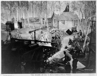 Le plateau de tournage d'une scène du "Magicien d'Oz".