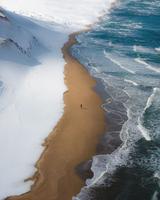 La neige + la plage + la Mer du Japon = Belle photo