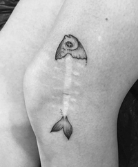 Récup' de cicatrice avec un tatouage