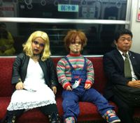 Déguisement Chucky dans le métro