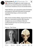 Cette fois ci c’est repris par The Times, un journal institutionnel, et surtout une alerte formulée par une ancienne responsable reconnue de la sécurité financière au sein de la Banque d’Angleterre.