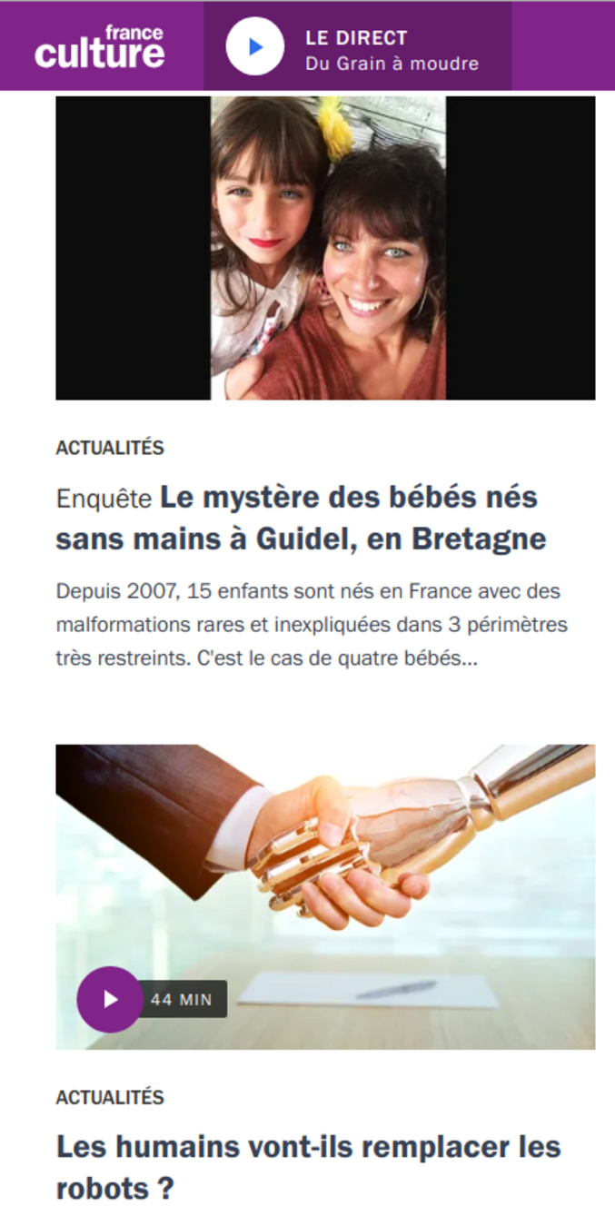 ... web. 
[Hey Robot ! Can you give an hand ! / Les robots accepteront-ils de prêter main forte ?]
... ils ont de l'humour à France Culture ...