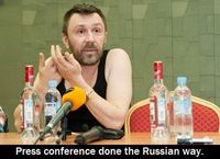 Conférence de presse en Russie