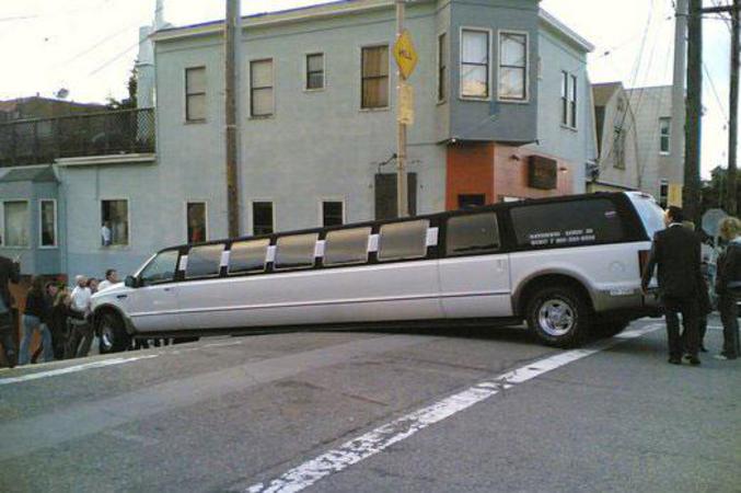 Les limousines ne sont pas compatibles avec les rues de San Francisco.