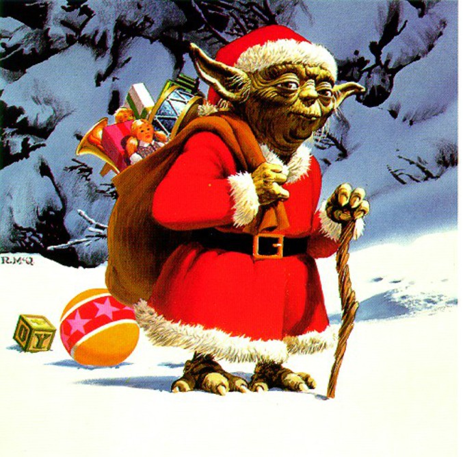 Le petit Yoda de Noël.