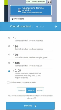 Soyez sympas les mecs, faites un don, Alix fait tout pour vous être agréable...