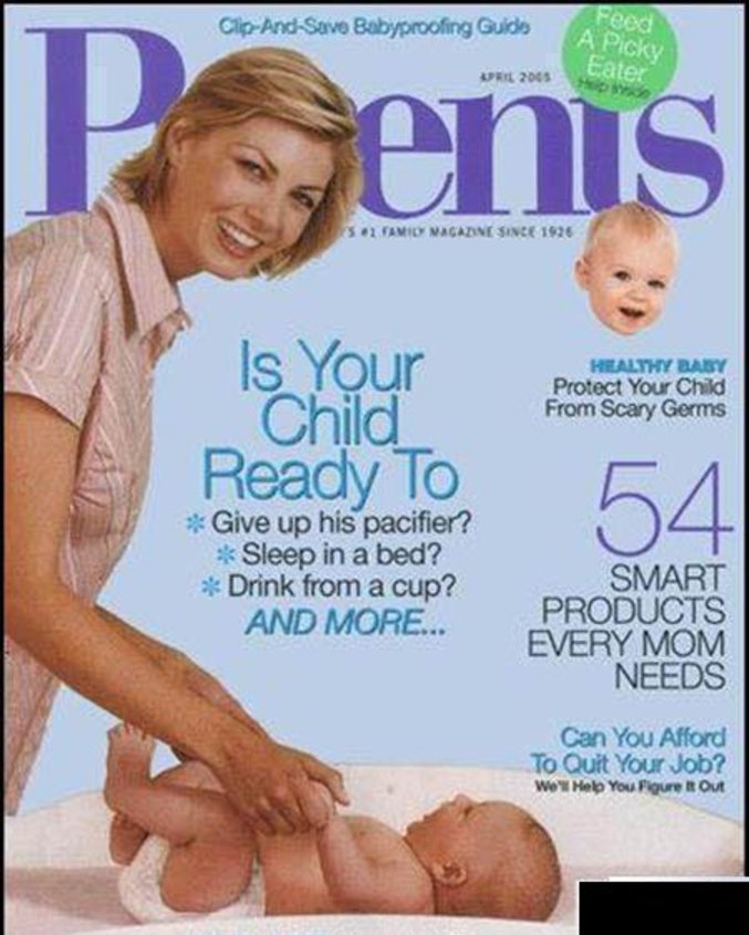 Le magazine "Parents" et sa couverture un peu spéciale.