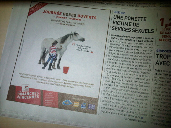 Dans le journal 20 minutes du jour.