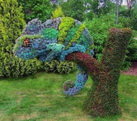 Caméléon de fleurs