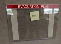 Consigne d'évacuation-incendie très succinte :