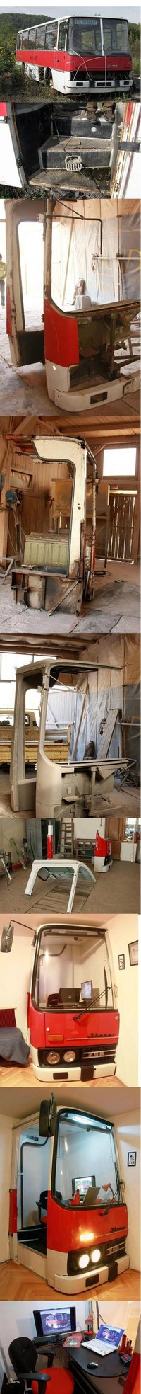 Faire son bureau avec un bus