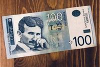 Billet serbe représentant Nikola Tesla...