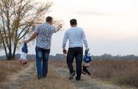 Pères de famille en balade