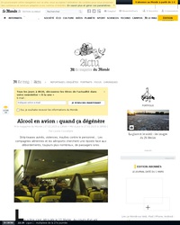 Alcool en avion : quand ça dégénère