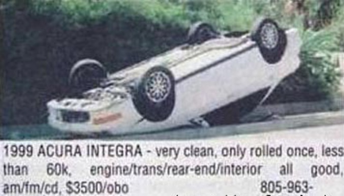 A vendre Acura Integra de 1999, très propre, a roulé une seule fois, moteur, intérieur, transmission et plage arrière état impeccable.