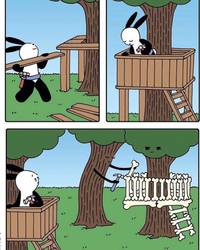 Kan on construit sa cabane