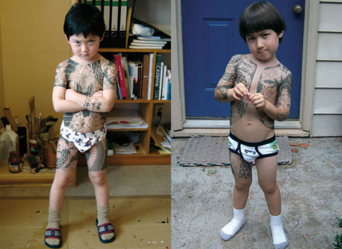 Des gamins tatoués.