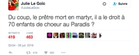 Saint-Etienne-du-Rouvray: le tweet très Charlie.