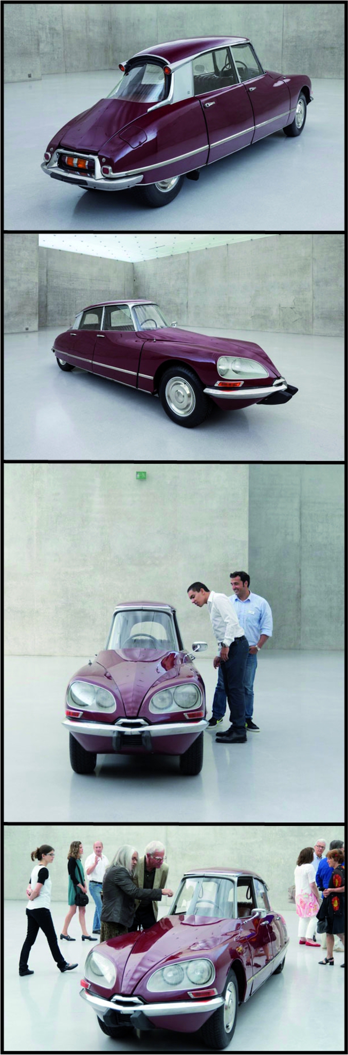 Gabriel Orozco a découpé une mythique Citroën DS en deux et a recollé l'ensemble.