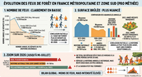 Il y avait beaucoup plus de feu de forêt par an dans les années 80 90 2000 en surface et en nombre que maintenant, dans les années 2020 2026