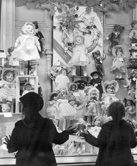 Vitrine de Noël dans les années 50