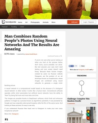 Un homme a combiné des photos en utilisant un réseau de neurones artificiels